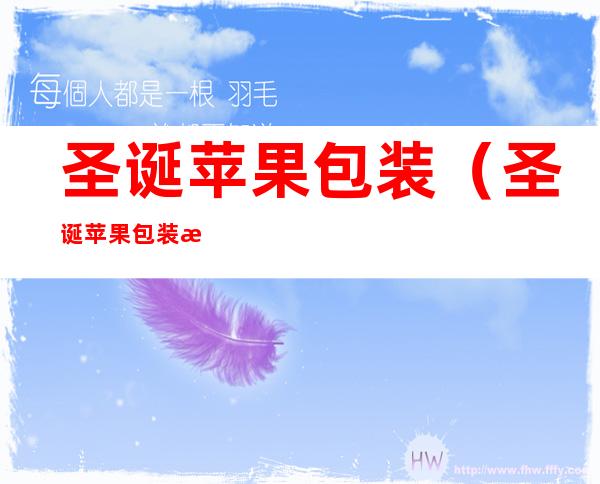圣诞苹果包装(圣诞苹果包装方法视频)