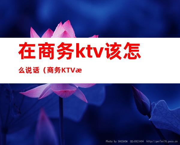 在商务ktv该怎么说话（商务KTV是干嘛的）