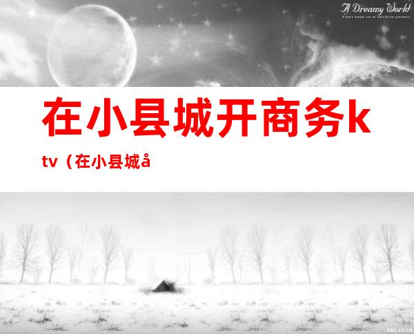 在小县城开商务ktv(在小县城开一家什么公司)