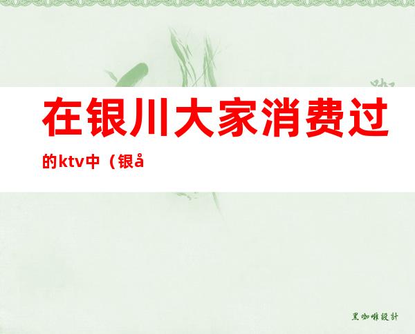 在银川大家消费过的ktv中(银川好玩的KTV)