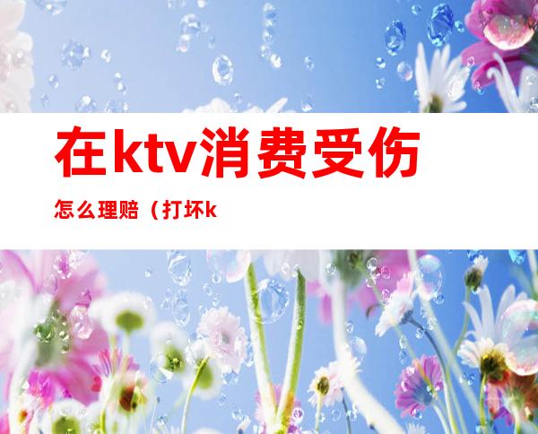 在ktv消费受伤怎么理赔(打坏ktv东西赔偿)