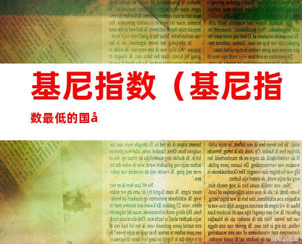 基尼指数（基尼指数最低的国家）