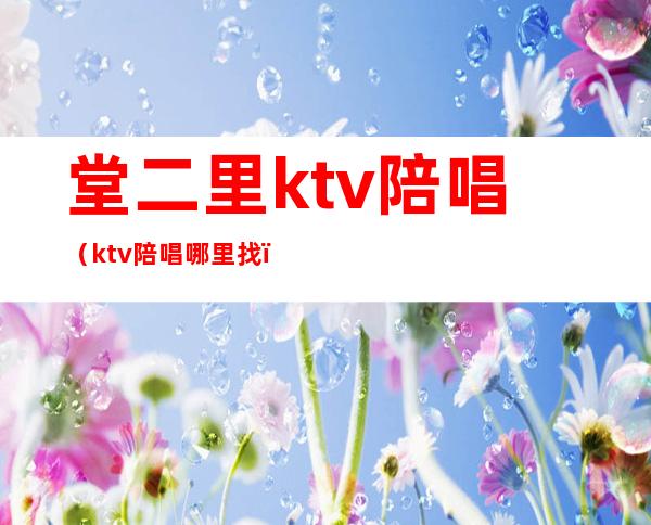 堂二里ktv陪唱(ktv陪唱哪里找)