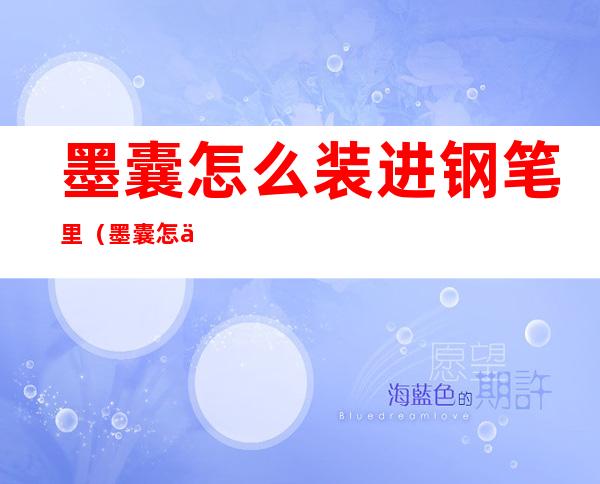 墨囊怎么装进钢笔里(墨囊怎么装进钢笔里图解)