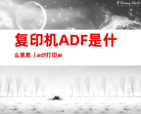 复印机ADF是什么意思(adf打印是什么)