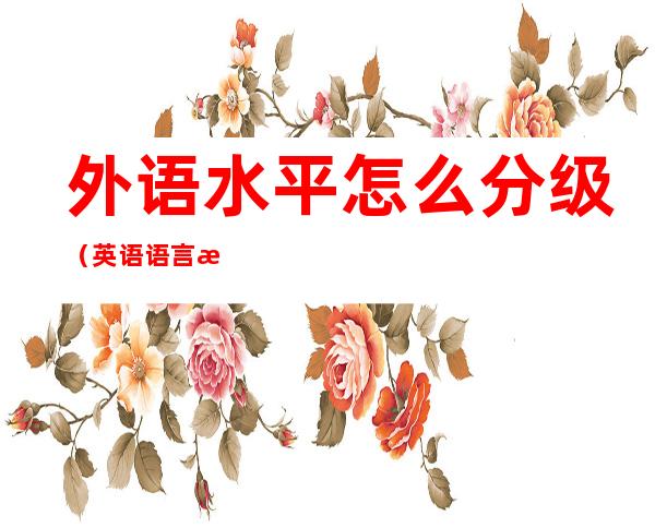 外语水平怎么分级(英语语言水平分哪些级别)