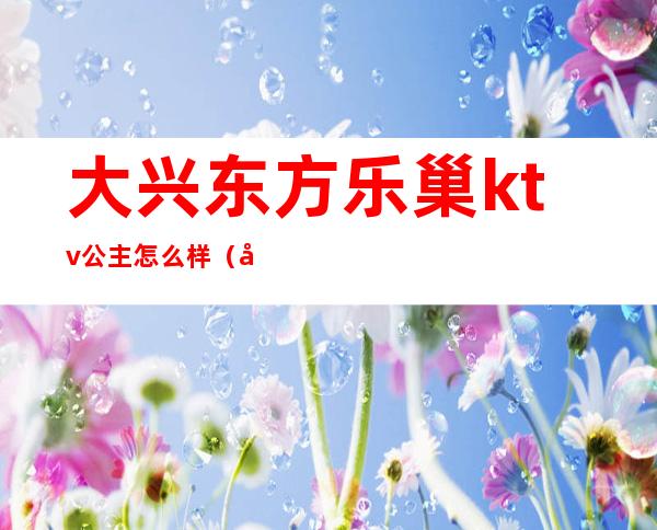 大兴东方乐巢ktv公主怎么样(张北乐巢ktv怎么消费)