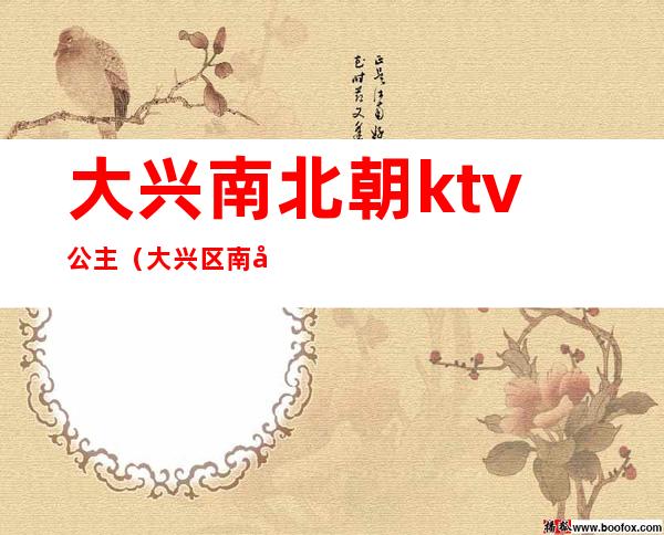 大兴南北朝ktv公主(大兴区南北朝ktv)