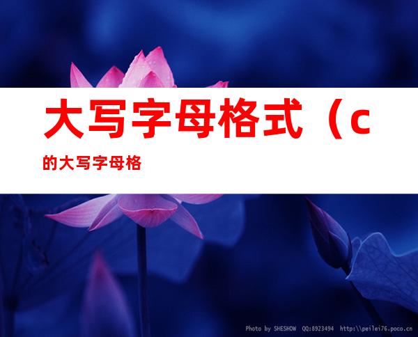 大写字母格式（c的大写字母格式）