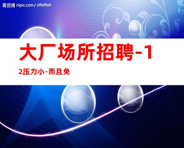 大厂场所招聘-12压力小-而且免费用