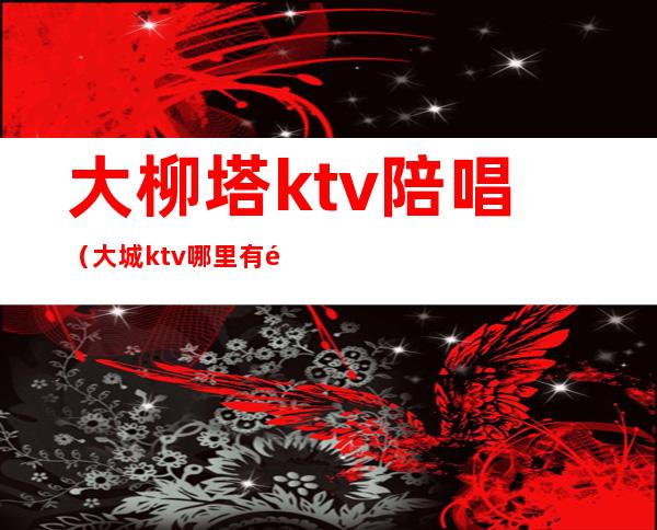 大柳塔ktv陪唱(大城ktv哪里有陪唱)