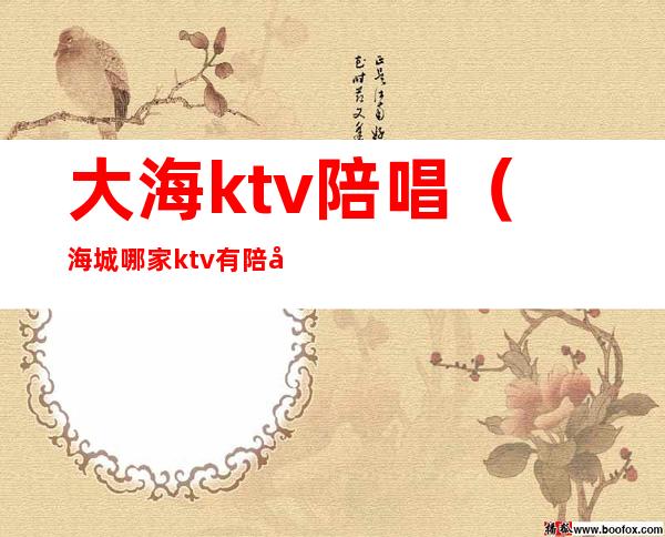 大海ktv陪唱（海城哪家ktv有陪唱的）