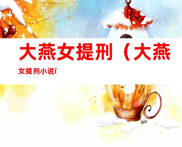 大燕女提刑(大燕女提刑 小说)