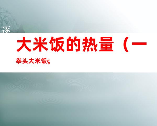 大米饭的热量（一拳头大米饭的热量）