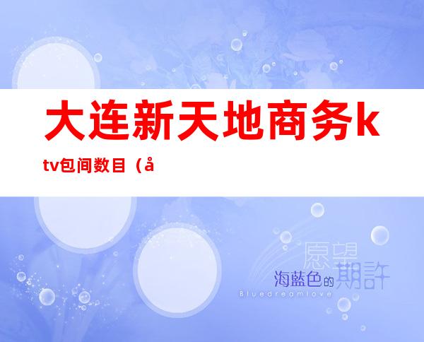 大连新天地商务ktv包间数目(大连的商务KTV)