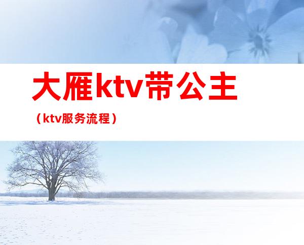 大雁ktv带公主(ktv服务流程)