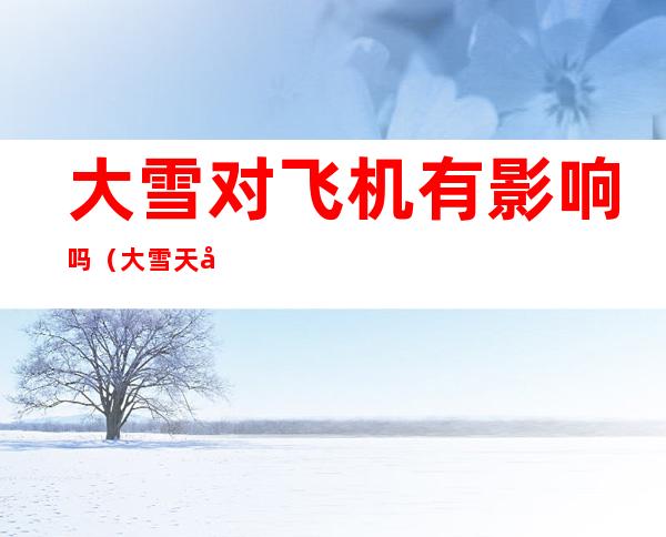 大雪对飞机有影响吗(大雪天影响飞机起飞吗)
