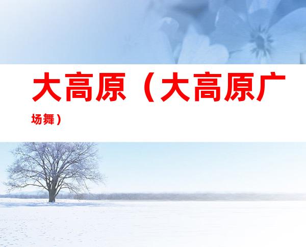 大高原（大高原广场舞）
