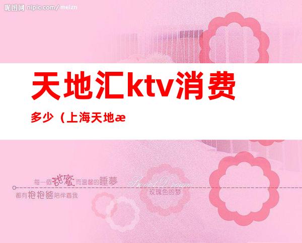 天地汇ktv消费多少(上海天地汇ktv怎么了)