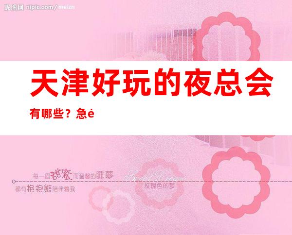 天津好玩的夜总会有哪些？急速订房