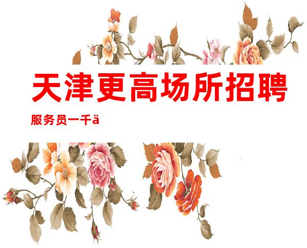 天津更高场所招聘服务员一千五起 酒吧形形色色