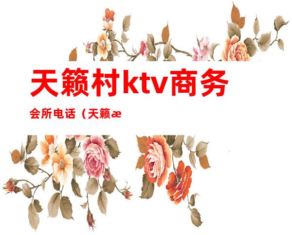 天籁村ktv商务会所电话(天籁村KTV加盟费用多少钱)