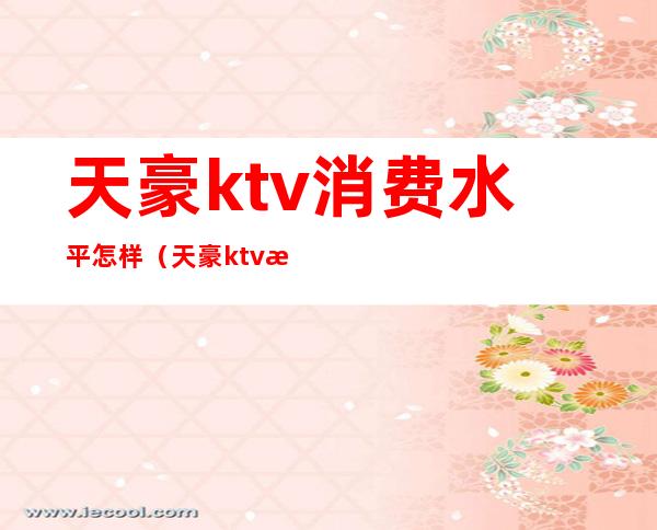 天豪ktv消费水平怎样(天豪ktv有多少女孩子)