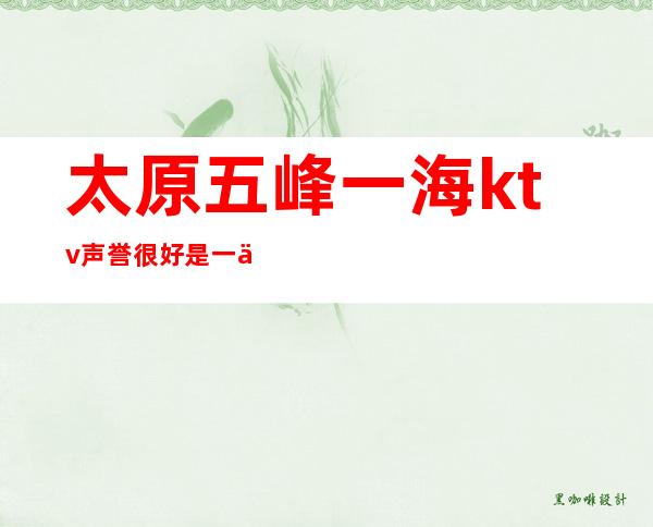 太原五峰一海ktv声誉很好是一个让人享受的有名夜总会