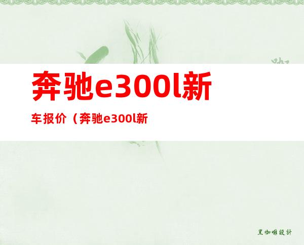奔驰e300l新车报价(奔驰e300l新车报价2021款)