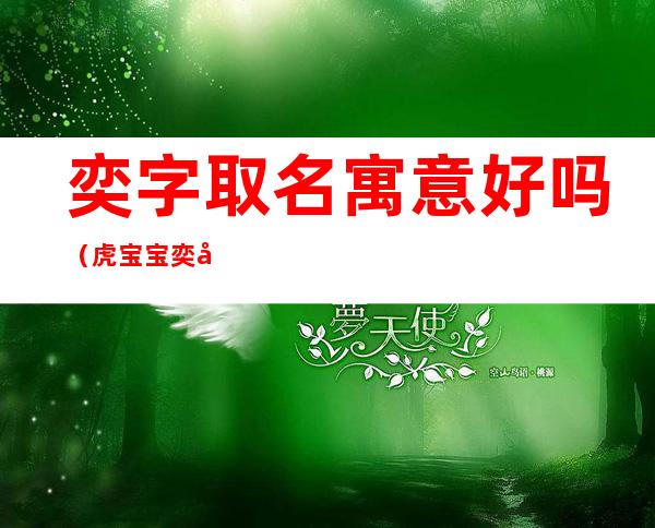 奕字取名寓意好吗(虎宝宝奕字取名寓意好吗)