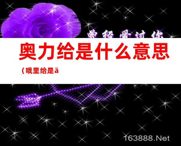 奥力给是什么意思(哦里给是什么意思奥力给是什么意思)