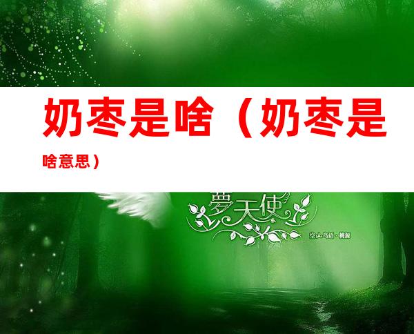 奶枣是啥（奶枣是啥意思）