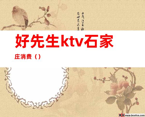 好先生ktv石家庄消费()