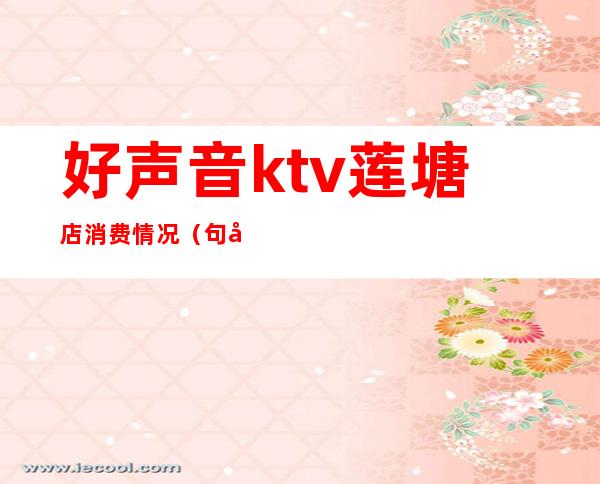 好声音ktv莲塘店消费情况(句容好声音ktv消费多少)