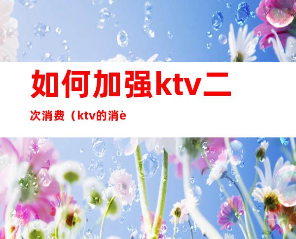 如何加强ktv二次消费(ktv的消费模式)