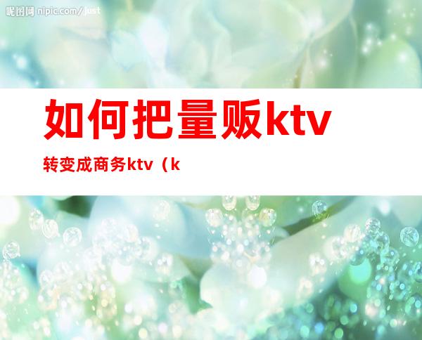如何把量贩ktv转变成商务ktv(ktv量贩和商务有什么区别)
