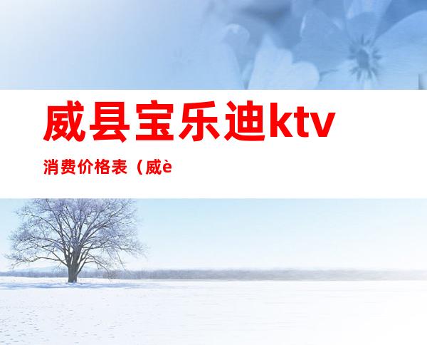 威县宝乐迪ktv消费价格表(威远宝乐迪ktv价格)