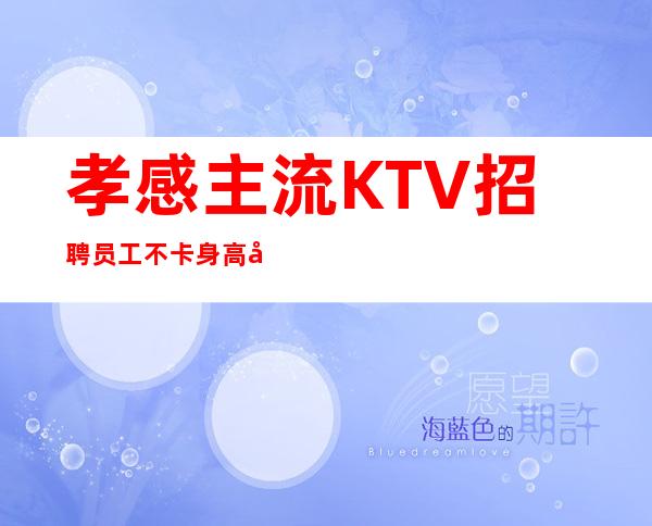 孝感主流KTV招聘员工 不卡身高只看颜子来了就上
