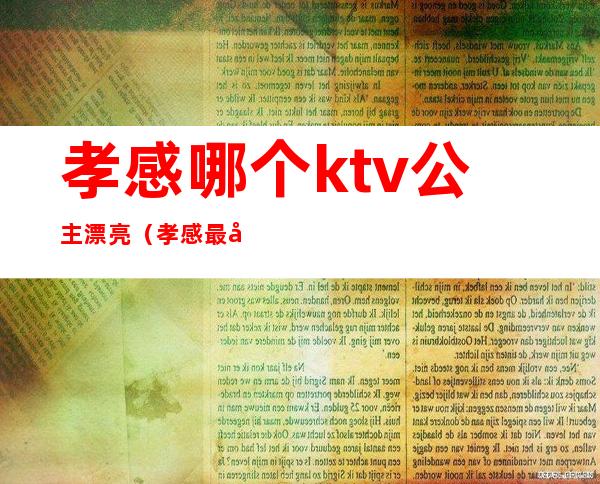 孝感哪个ktv公主漂亮(孝感最好的ktv)