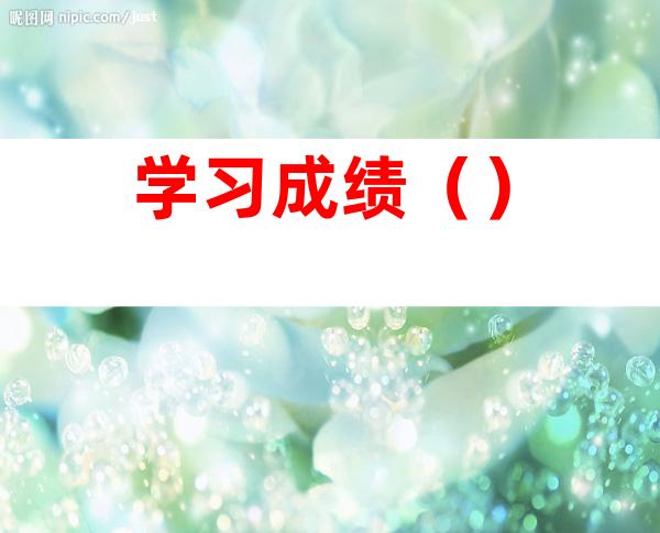学习成绩()