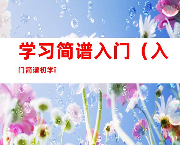 学习简谱入门(入门简谱 初学)
