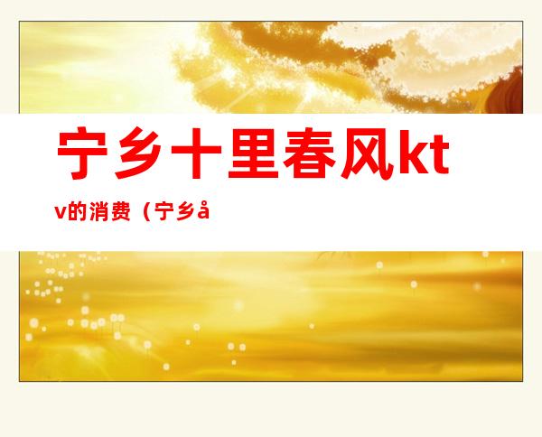 宁乡十里春风ktv的消费(宁乡哪个ktv好玩)