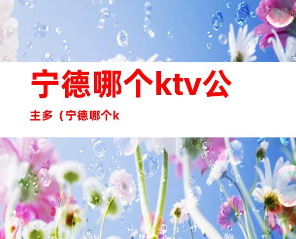 宁德哪个ktv公主多(宁德哪个ktv公主多点)