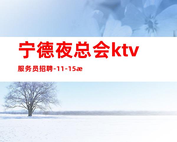 宁德夜总会ktv服务员招聘-11-15更高场