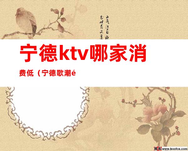 宁德ktv哪家消费低(宁德歌潮量贩式ktv)