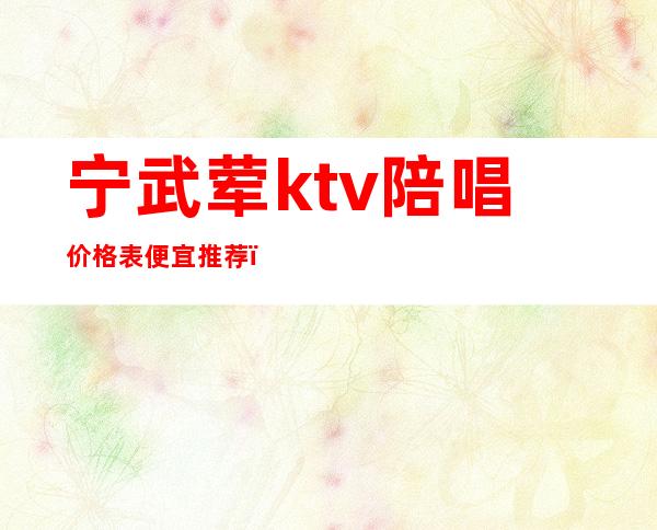 宁武荤ktv陪唱价格表便宜推荐(ktv陪唱多少钱)