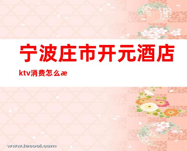 宁波庄市开元酒店ktv消费怎么样(开元大酒店有ktv吗)
