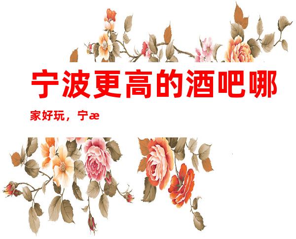 宁波更高的酒吧哪家好玩，宁波10大酒吧排行