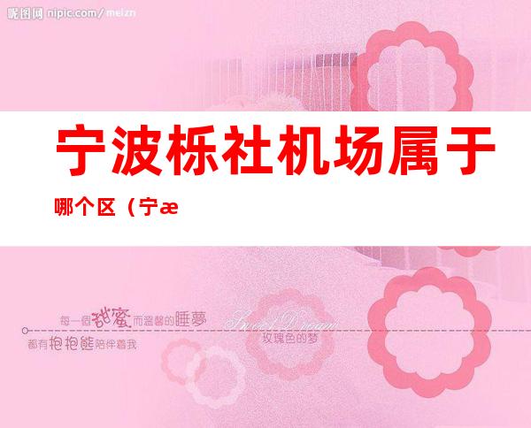 宁波栎社机场属于哪个区(宁波栎社飞机场属于哪个区)