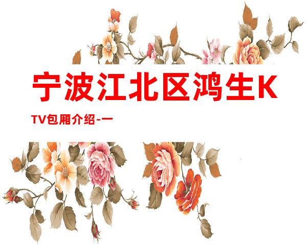 宁波江北区鸿生KTV包厢介绍-一文带您了解 – 宁波江北商务KTV